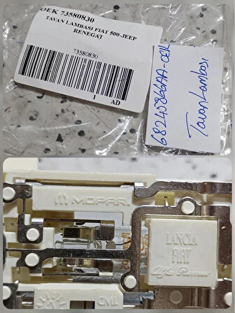 68245866AA 2016-2022 Fiat 500X Tavan Lambası AtiParts