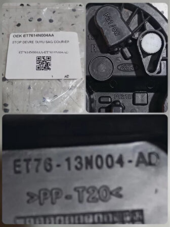 ET7613N004AD 2014-2023 Ford Courier Sağ Stop Lambası Duyu AtiParts