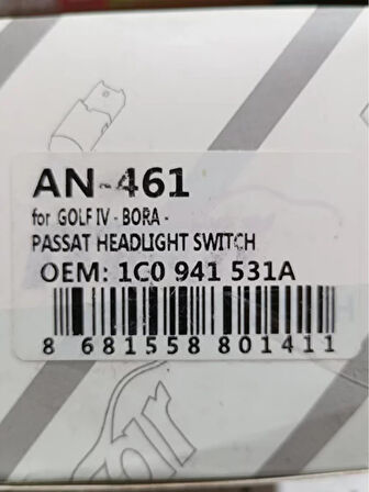 1C0941531A 20H 2003-2005 VW Bora Far Açma Düğmesi AtiParts