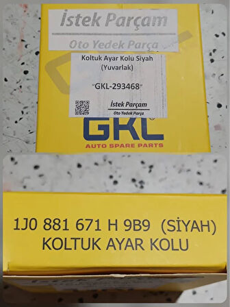 1J0881671H 9B9 1997-2000 Skoda Octavia Koltuk Ayar Kolu AtiParts