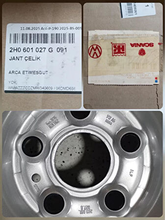 2H0601027G 091 2013-2016 VW Amarok Stepne Yedek Jantı AtiParts