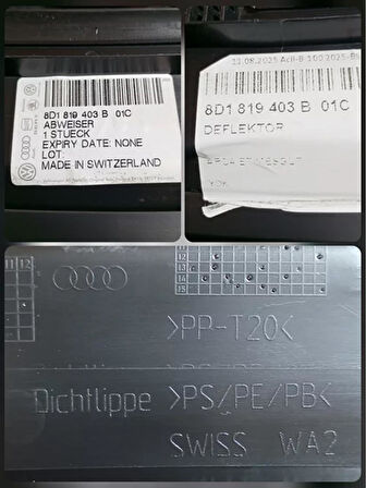 8D1819403B 01C 1995-1997 Audi A4 Sol Ön Cam Izgarası AtiParts