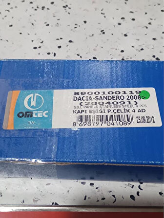 8900100119 Dacia Sandero Çelik Kapı Eşiği Kaplaması 4 lü AtiParts