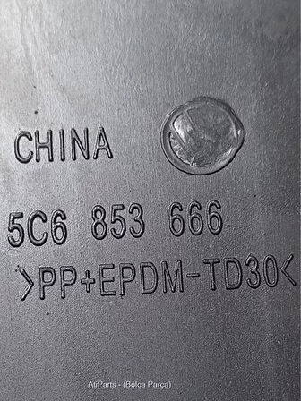 5C6853666 9B9 2011-2014 VW Jetta Sağ Sis Farı Çerçevesi AtiParts (Bolca Parça)