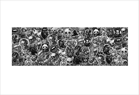 2 adet 10x30 cm Sticker Bomb Kask Laptop Tablet Bisiklet Motor Araç Sticker v6