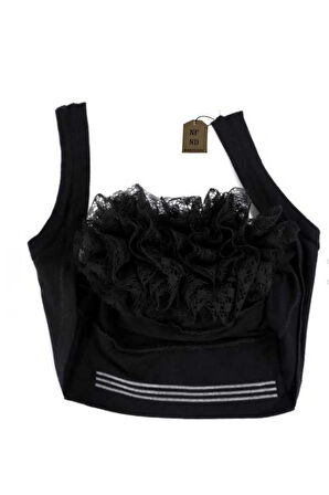 Silikonlu Fırfırlı Bone Kaymayan Topuz Bonesi Dikişsiz Siyah | Konforlu Şık Pratik Bone