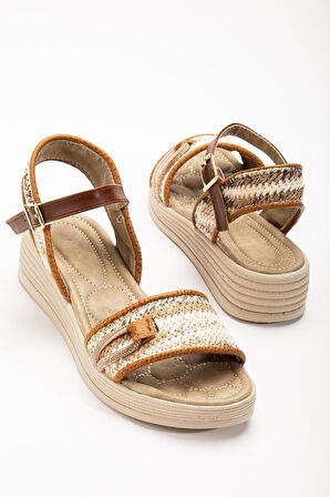 Suins Bonnie Model Kadın Renkli Taş Detaylı Sandalet