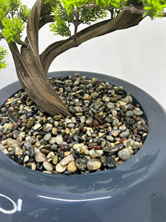Yapay çiçek masa üstü bonsai fiber saksı