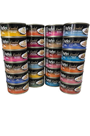 Plus Essential Yetişkin Kedi Konserve Mama Konserve Yaş Kedi Maması Karışık Paket 24x70gr