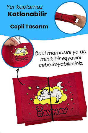 Havhav Büyük Ve Orta Irk İçin Köpek Minderi 47x85 Cm Bordo Renkli Köpek Yatağı