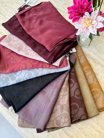 Noura Scarf Pırlanta Orin Şal Vişne