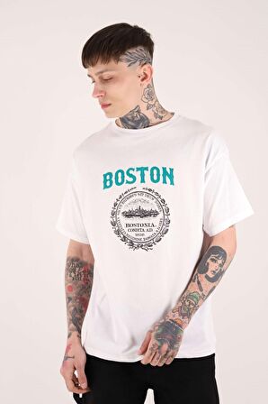 Boston Grafik Baskılı Tshirt
