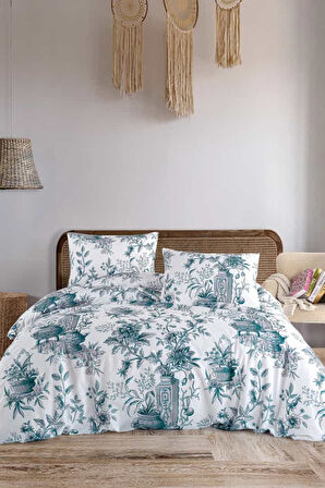 Botanic %100 Pamuk Çift Kişilik Nevresim Seti