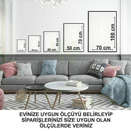 Metal Çerçeveli Camlı Botanica Tekli Dekoratif Tablo