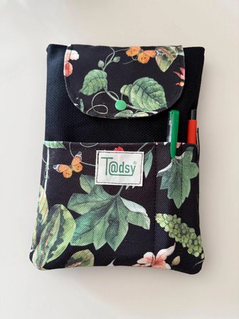 Tadsy Botanik Çiçek desenli Kitap Kılıfı Şık ve Kitap Koruyucu Kılıf Cepli Çok Amaçlı Hediye 19x25 cm