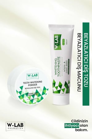 W-Lab Cosmetics Beyazlatıcı Diş Macunu 100 Ml ve W-Lab Cosmetics Beyazlatıcı Diş Tozu 75 Gr