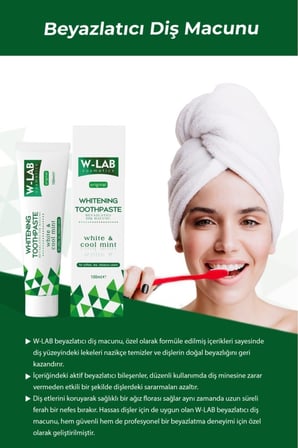 W-Lab Cosmetics Beyazlatıcı Diş Macunu 100 Ml ve W-Lab Cosmetics Beyazlatıcı Diş Tozu 75 Gr