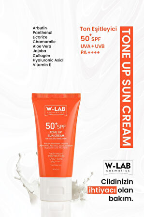 W-Lab Kozmetik Madeleb Krem 40 ml ve W Lab Ton Eşitleyici Güneş Kremi 50+SPF