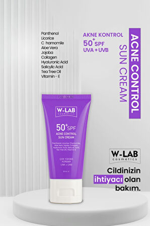 W-Lab Kozmetik Madeleb Krem 40 ml ve W Lab Akne Kontrol Güneş Kremi 50 Ml 