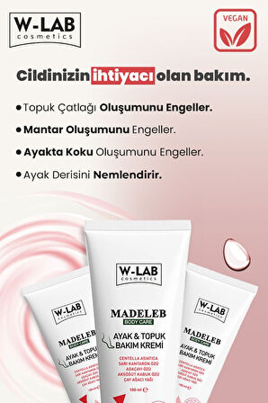 W-Lab Kozmetik Ayak Topuk Bakım Kremi 100 ML ve W-Lab Kozmetik Ayak Tırnak Bakım Spreyi 100 Ml