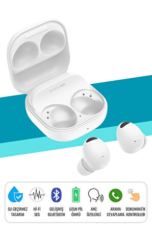 ANC Özellikli Su Geçirmez Bluetooth Kulaklık Kulakiçi Çift Mikrofonlu Dokunmatik Kablosuz Buds 2 Pro
