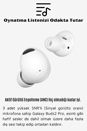 ANC Özellikli Su Geçirmez Bluetooth Kulaklık Kulakiçi Çift Mikrofonlu Dokunmatik Kablosuz Buds 2 Pro