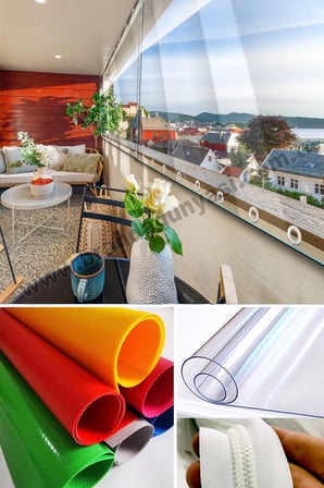 3.9x6.7 Metre Şeffaf Balkon Perdesi Brandası