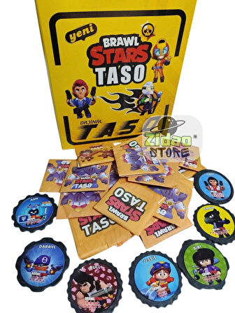 Brawl Stars Karakter Taso | 20 Adet Renkli Koleksiyon Taso | Mini Sürpriz Oyuncak ve Hediye Paketli
