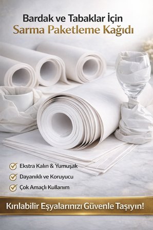 Premium 40x60 cm Bardak Sarma Kağıdı 100 Adet | Cam Bardak ve Kırılabilir Ürün Paketleme Kağıdı