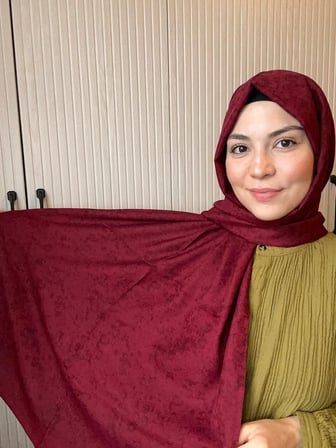 Harem Scarf Gold Silvia Şal Bordo