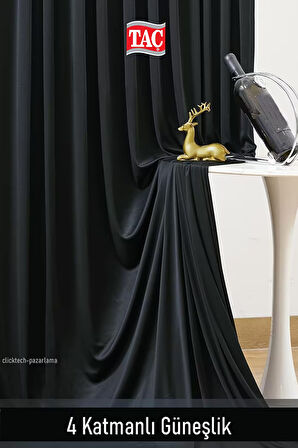 Taç 4 Katmanlı Antrasit Güneşlik Perde - Toz Önleyici, Ses Yalıtımı, Sıcak ve Soğuk Yalıtımı