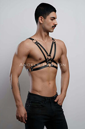 Erkek Göğüs Harness, Erkek T-shirt Üzeri Aksesuar - Brfm104