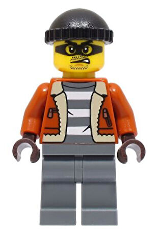 Lego Minifigür Police City Bandit Crook Male cty1566
