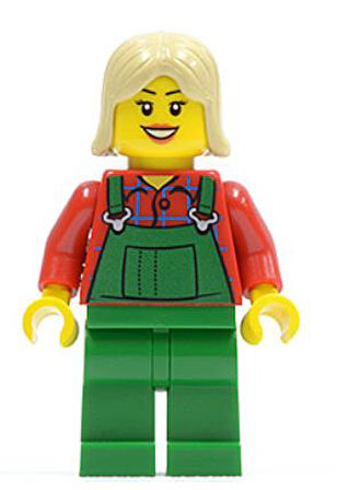Lego Minifigür Overalls Farmer Green hol020