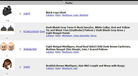 Lego Minifigür Hermione Granger Gryffindor Sweater hp139