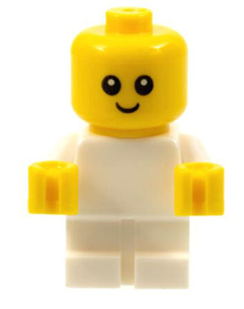 Lego Minifigür Baby - White Body with Yellow Hands njo0446
