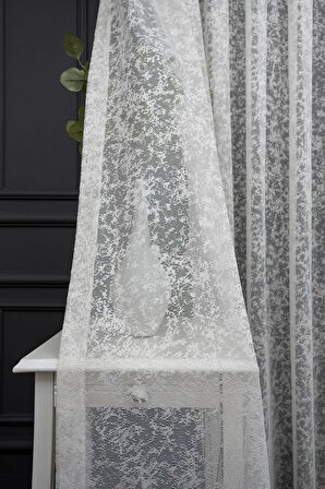 Karlı Tasarım Farbateks Dikim Tül Yeni Modern Tasarım 2 Kat Pileli Tül Perde