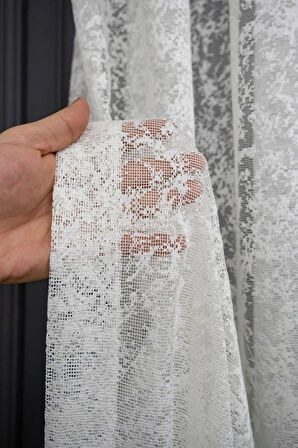 Karlı Tasarım Farbateks Dikim Tül Yeni Modern Tasarım 3 Kat Pileli Tül Perde