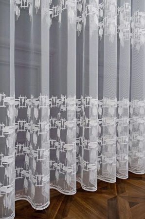 Farbateks Dikim Fırça Desen Spor Genç Tasarım Model 2kat Pileli Tül Perde