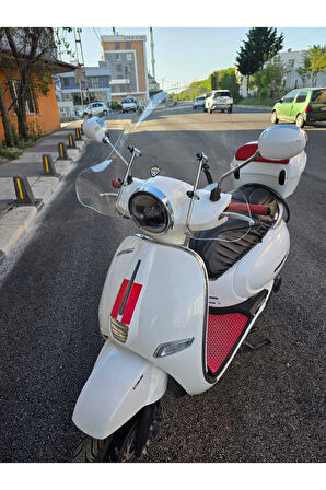 MOTOCAM Küba Brilliant Siperlik Ön Cam 2021-2025 Model 45cm Şeffaf Renkli Elcikli APARATSIZDIR