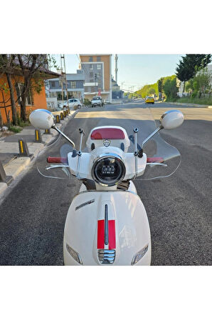 MOTOCAM Küba Brilliant Siperlik Ön Cam 2021-2025 Model 45cm Şeffaf Renkli Elcikli APARATSIZDIR