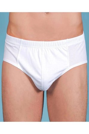  Erkek 3'lü Beyaz Klasik % 100 Pamuklu Penye Slip-Kom-Külot / 1050