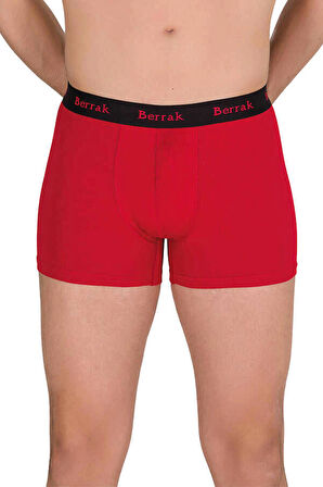 Erkek 3'lü KIRMIZI Renk Modal Kalın Kemerli Likralı Boxer-Short-Külot BERRAK / 4476