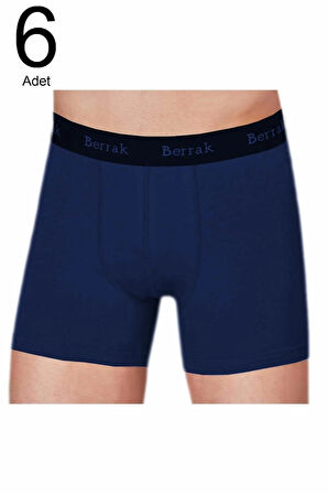 Erkek 3'lü LACİVERT Renk Modal Kalın Kemerli Likralı Boxer-Short-Külot BERRAK / 4476