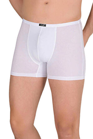 Erkek 3'lü BEYAZ Renk MODAL ince lastikli Likralı Boxer-Short-Külot BERRAK / 4488
