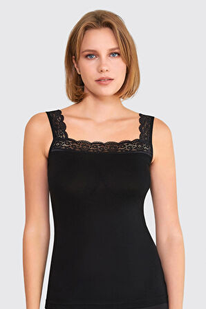  Kalın Askılı Süper Esnek Dantelli VİSKON Atlet BERRAK / 7014