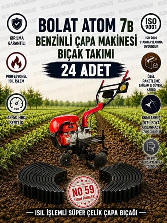Bolat Atom 7B Benzinli Çapa Bıçağı 24 Adet