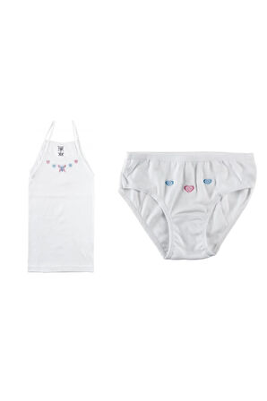 6 Adet Kız Çocuk Atlet Külot Takım