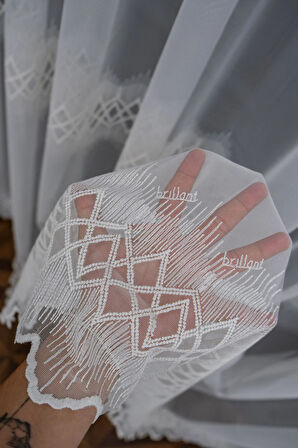 brita Serisi 1e 3 pile Salon Oturma Odası Tül Perde