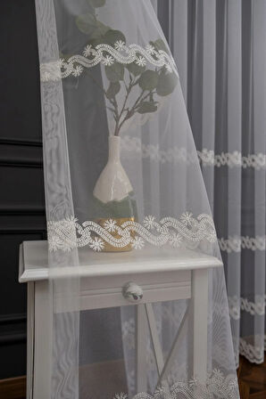 Farbateks Dikim Saros Serisi 3kat Pile Salon Oturma Odası Tül Perde